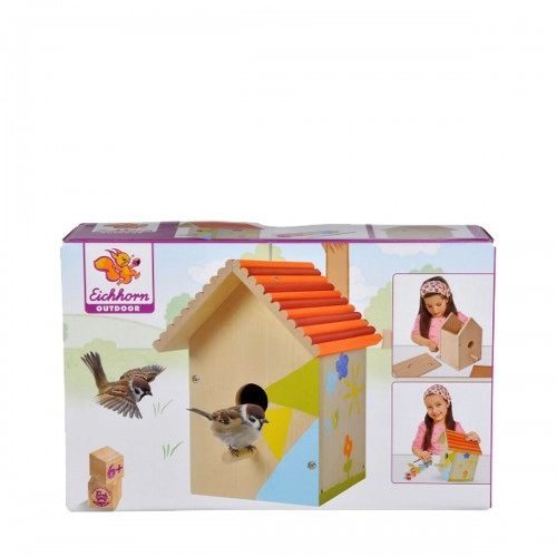 Къщичка за птички Eichhorn Outdoor за сглобяване и оцветяване | P49527