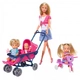 Кукла Steffi LOVE Baby World Doll с малките Тими, Еви и бебе  - 1