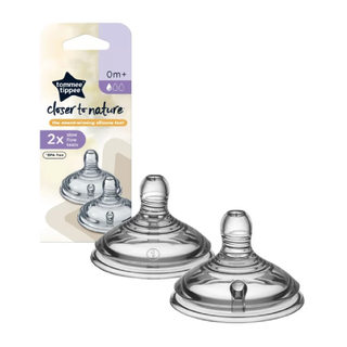 Силиконов биберон с 1 капка Slow Tommee Tippee