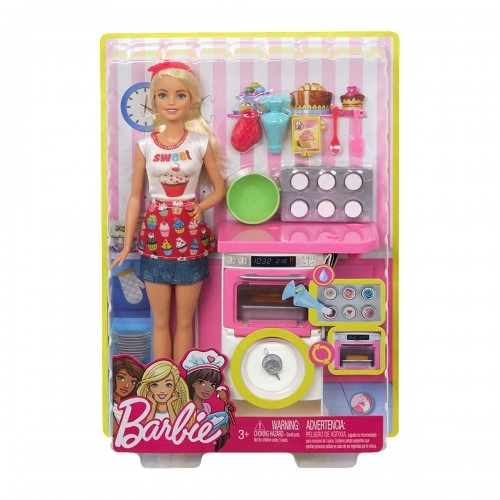 Кукла Barbie Bakery Chef Doll and Playset Кукла шеф готвач  - 6