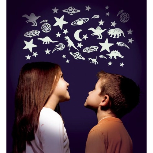 Детски стикери Brainstorm Cosmic Glow Moon&Stars светещи в тъмно | P52417