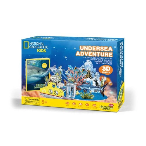 Пъзел 3D Cubic Fun Подводно приключение NationalGeographic Kids  - 1
