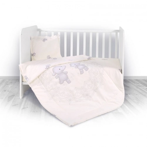 Комплекти за детско легло Lorelli Happy Hippo от Ранфорс 4 части | P53537