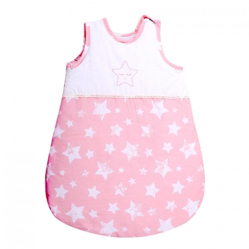 Бебешки спален чувал Lorelli Pink STARS зимен за бебета от 0-6м | P57076