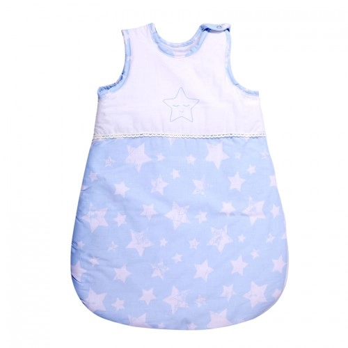 Бебешки спален чувал Lorelli Blue STARS летен за бебета от 0-6м 