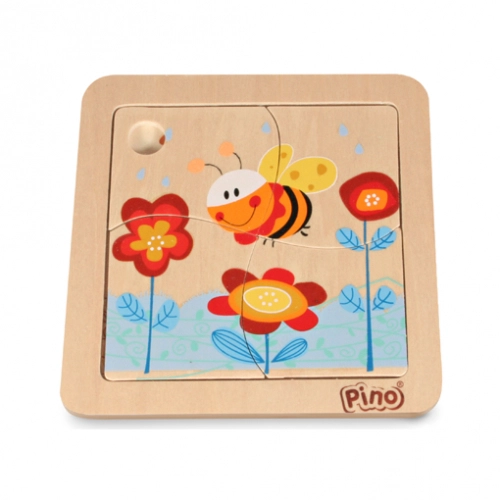 Детски дървен мини пъзел PINO Mini puzzle Bee Пчеличка | P59431