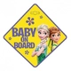 Знак „BABY ON BOARD“ за автомобил, Seven Disney FROZEN  - 1