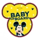 Знак „BABY ON BOARD“ за автомобил, Seven Disney MICKEY MOUSE  - 1