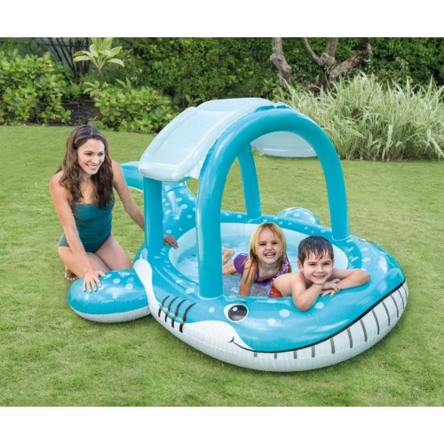 Детски надуваем басейн със сенник Кит INTEX Whale Shade | P74583