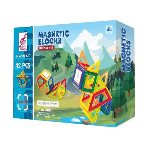 Детски конструктор OCiE Magnetic Blocks Inspire Set магнити, 42ч | P76826