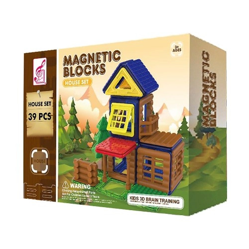 Детски конструктор OCiE Magnetic Blocks House Set с магнити, 39ч | P76828
