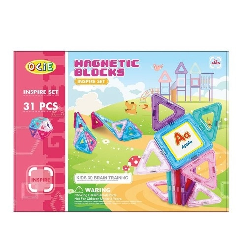 Детски конструктор OCiE Magnetic Blocks Inspire Set магнити, 31ч | P76830