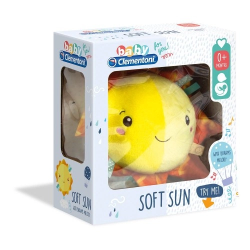 Плюшена играчка Clementoni baby Soft Sun с мелодия на Брамс | P77039