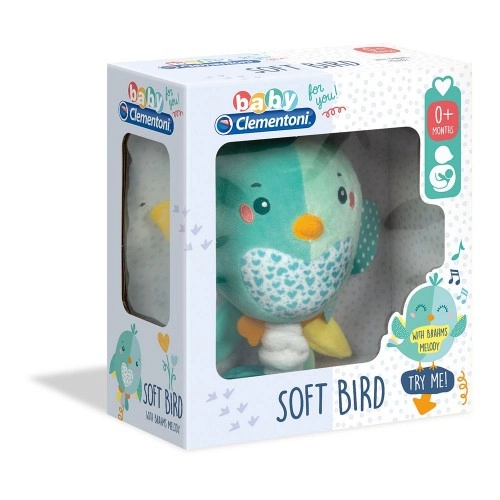 Плюшена играчка Clementoni baby Soft Bird с мелодия на Брамс | P77040