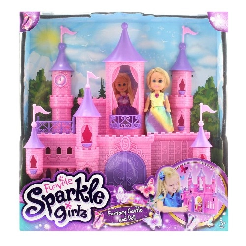 Кукла Sparkle Girlz Fantasy Castle with Doll с приказен замък  - 2