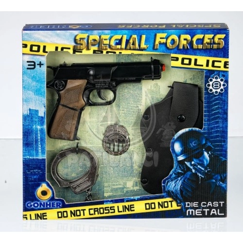 Полицейски комплект с пистолет Special Forces Gonher | P16768