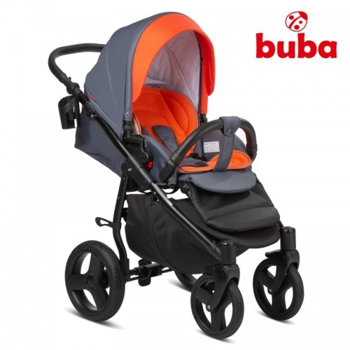 Бебешка количка 3в1 Buba Bella 713  Pewter-Orange | P51719