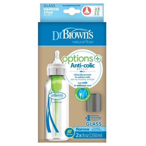 Стъклено шише Dr.Brown's Natural Flow Options+ Narrow 2бр. 250ml | P84980