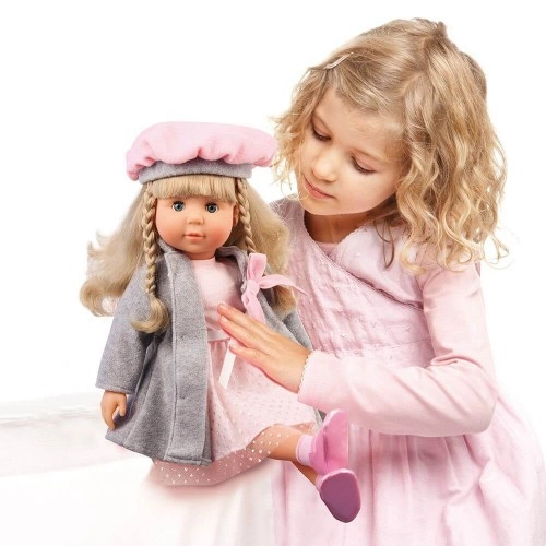 Пееща и говореща кукла Bayer със сиво палто МАРИЯ | P79117