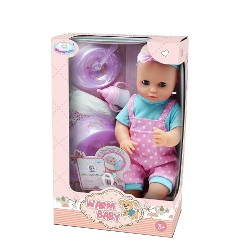 Пишкаща кукла-бебе с пелена и гърне Warm Baby | P79878