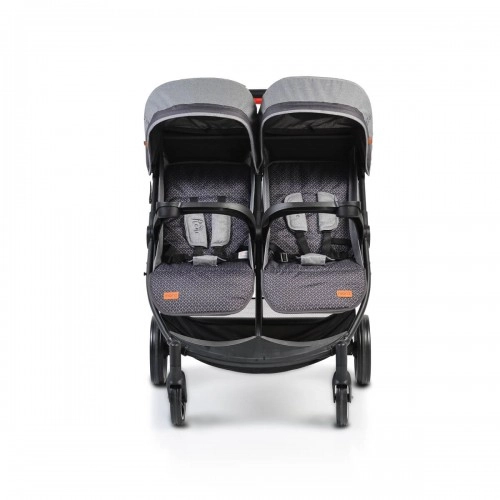 Комбинирана детска количка за близнаци Moni Rome сив | P82147