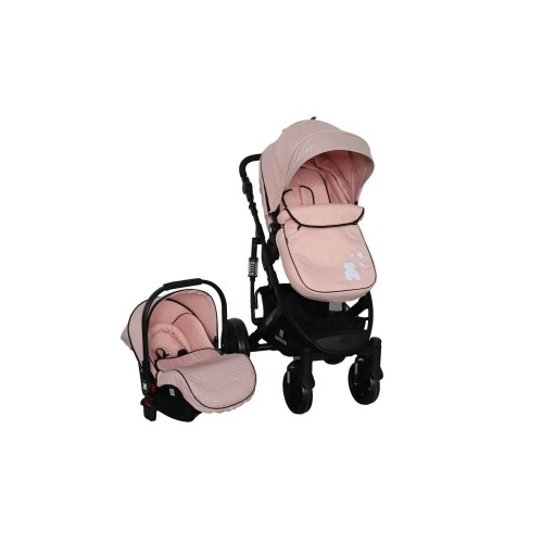 Бебешка комбинирана количка 3 в 1 Beloved Light Pink | P82677