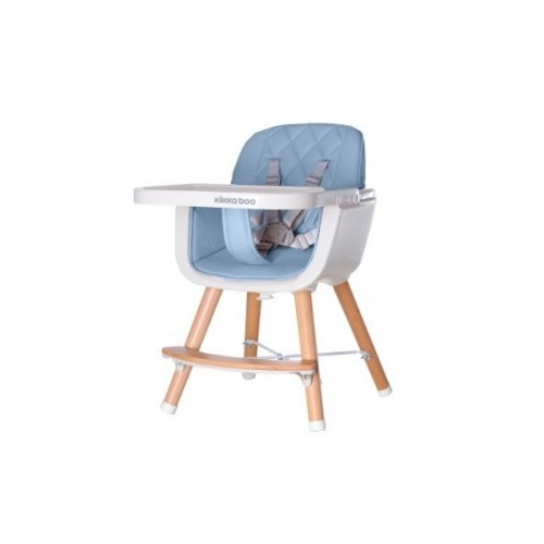 Детски дървен стол за хранене,Woody Blue | P82697