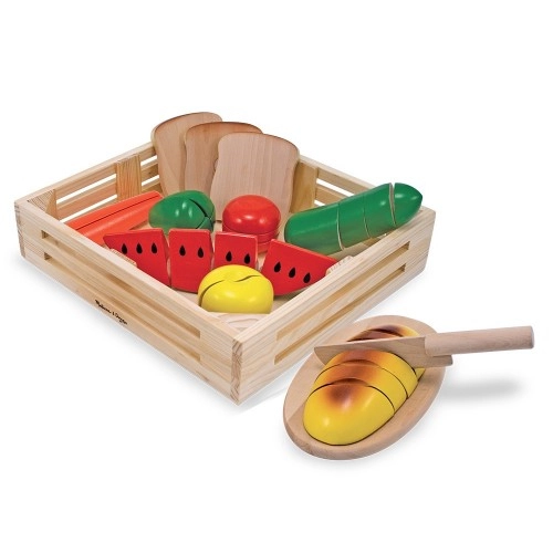 Дървена храна с дъска и нож Melissa and Doug | P83489