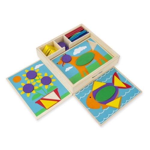 Дървени шаблони за редене в кутия Melissa and Doug | P83494