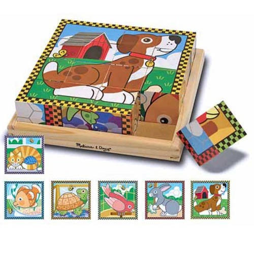 Дървени кубчета Melissa and Doug Животни | P83570