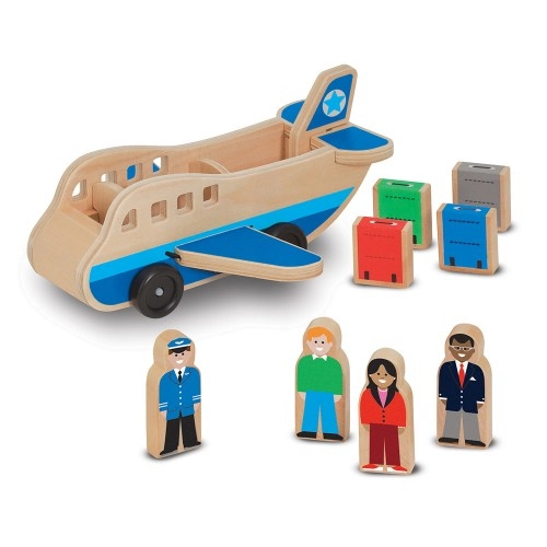 Дървен самолет с хора | P83642