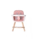 Бебешки дървен стол за хранене, Woody Pink  - 2