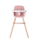 Бебешки дървен стол за хранене, Woody Pink  - 4