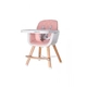 Бебешки дървен стол за хранене, Woody Pink  - 1