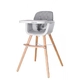 Детски дървен стол за хранене, Woody Grey  - 3
