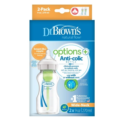 Шише Dr.Browns Wide-Neck Options+ 2бр. 270 ml. | P84296