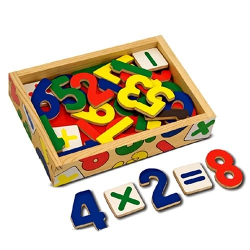 Детски дървени цифри Melissa and Doug-магнити в кутия | P85567