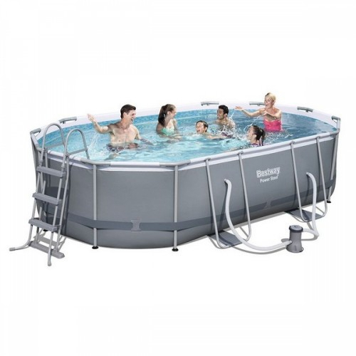 Сглобяем басейн Power Steel Oval Bestway  488х305х10см. | P85875