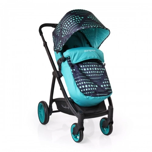 Детска комбинирана количка Rachel Cangaroo сини точки | P87295