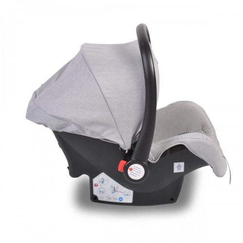 Детски стол-кошница за кола (0-13кг) Moni светло сив  - 4