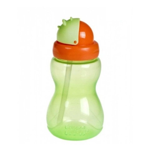 Детско преходно шише със сламка и капаче Canpol зелено 270 мл | P87811