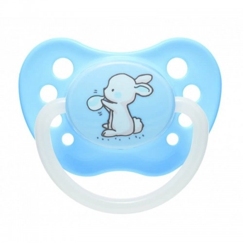 Бебешка анатомична силиконова залъгалка Little Cutie синя | P88017