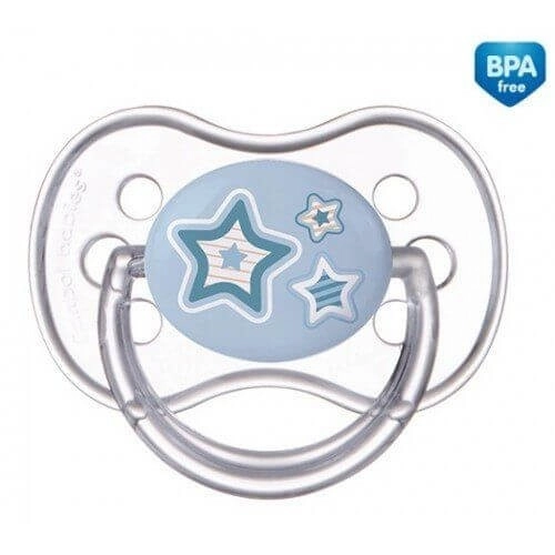 Бебешка силиконова залъгалка с форма на черешка Newborn Baby син | P88025