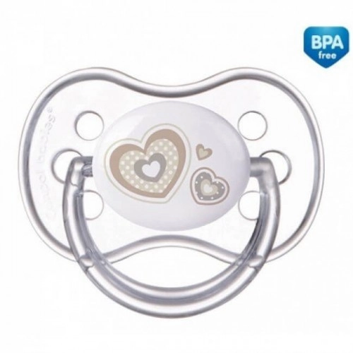 Бебешка залъгалка със симетрична форма 0-6м Newborn Baby бежова | P88077