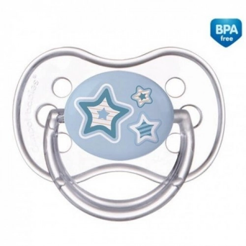 Бебешка залъгалка със симетрична форма 6-18 Newborn Baby синя | P88079