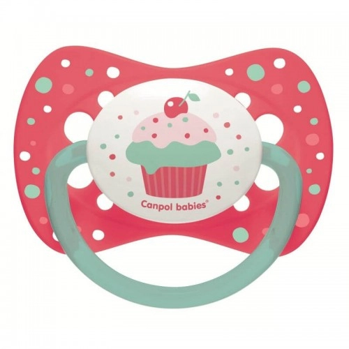 Бебешка залъгалка със симетрична форма 6-18 м. Cupcake розова | P88083