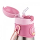 Детска чаша - термос със силиконова сламка Canpol розова 300 мл  - 3