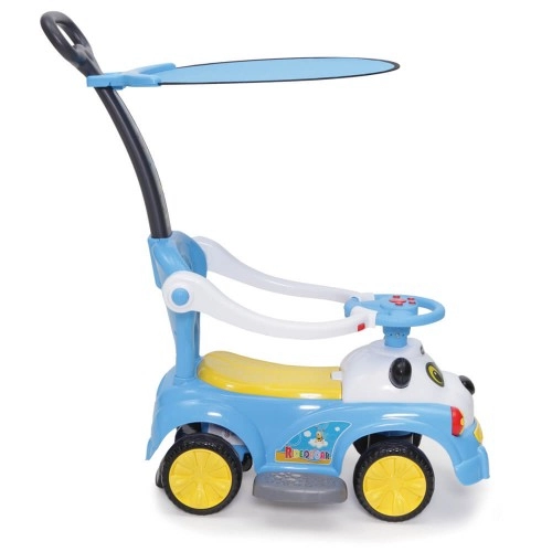 Детска кола за бутане с дръжка Moni Panda синя | P88572