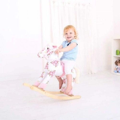 Детска дървена играчка BigJigs Floral Rocking Hors Конче за езда | P88605