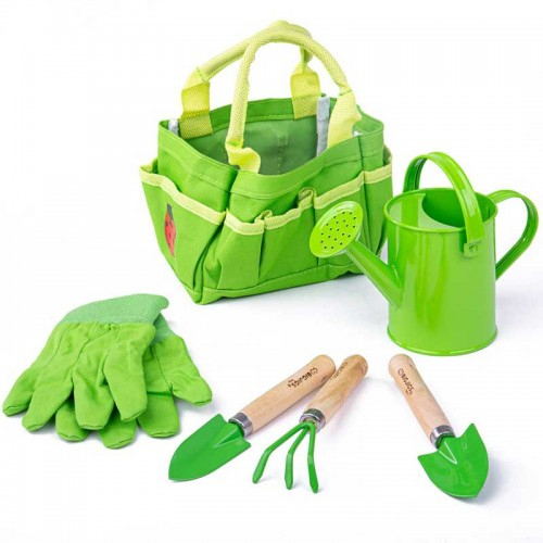 Детски комплект BigJigs Small Tote Bag & Tools за градинарство | P88606